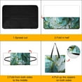 thumbnail image 4 of Enchanted Teal Sphere Floral Paradise Waterproof Picnic Blanket with Foldable Zipper, Suitable for Outdoor Use, Suitable for Travel, Camping, Beaches, Parks, Grasslands, Picnic Blanket Accessories, 4 of 8