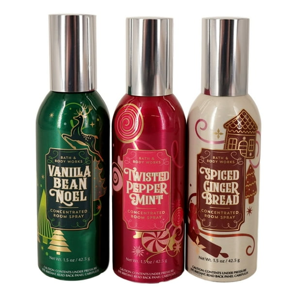 Concentrated Room Spray Holiday Scents Bundle (3 Fragrances, Vanilla