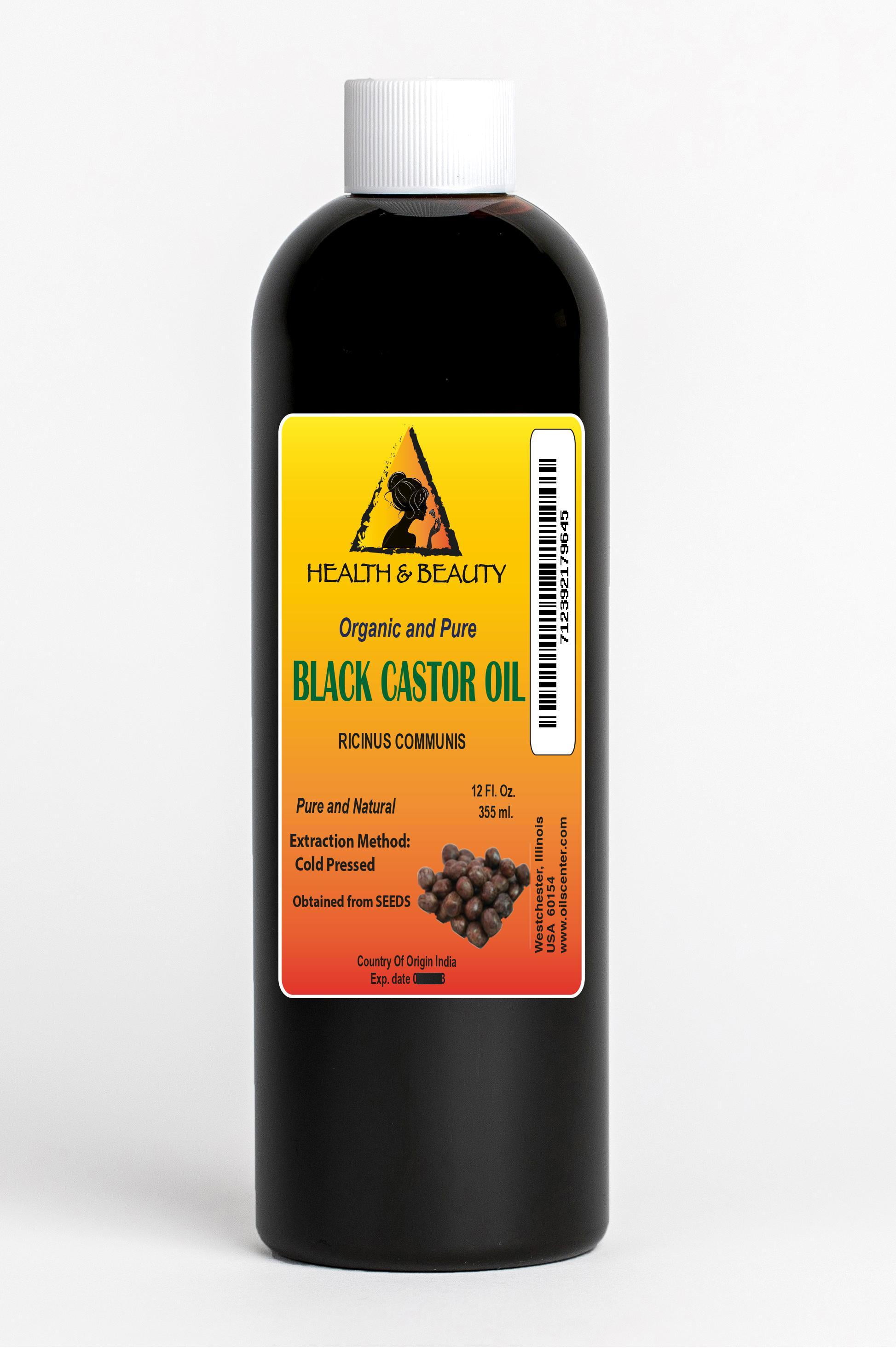 Black Castor Oil Organic USP Grade Hexane Free Cold Pressed Premium Pure 36 oz