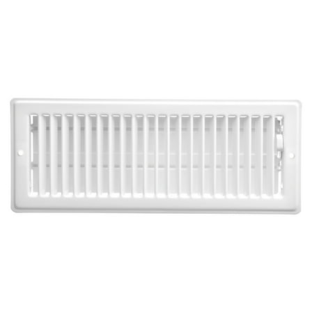 Imperial 4-inch x 12-inch White Steel Painted Louvered Ceiling Register, Rectangular, Vent Cover