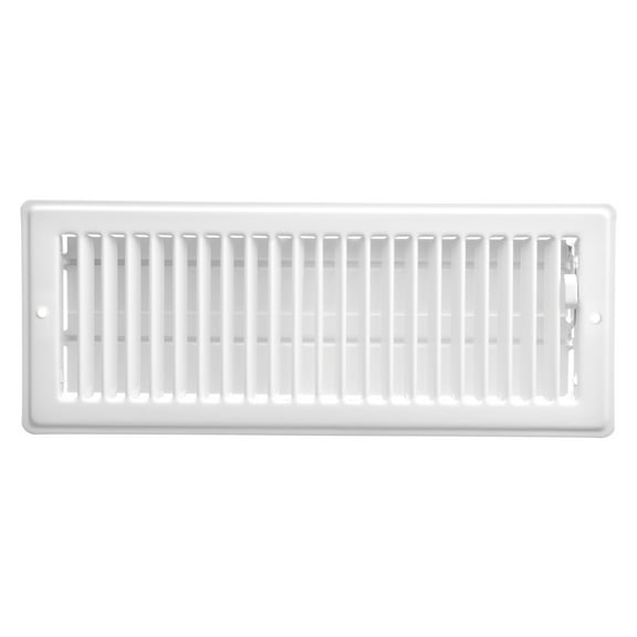 Imperial 4-inch x 12-inch White Steel Painted Louvered Ceiling Register, Rectangular, Vent Cover