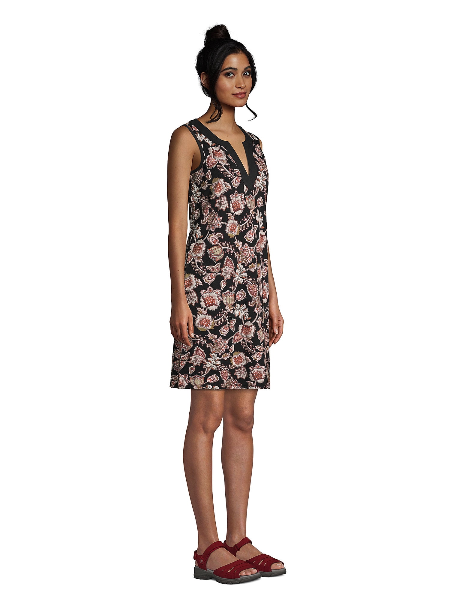 lands' end women's cotton jersey sleeveless swim cover-up dress Womens Plus 3X Lands End Cotton Jersey Sleeveless Swim Beach Cover-up Dress NWT