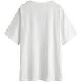 thumbnail image 2 of Women's Novelty Letter Graphic Oversized Drop Shoulder Longline Tee Tshirts, 2 of 4