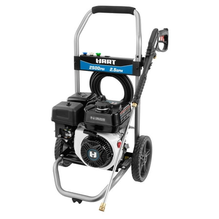 HART 2500PSI 2.5 GPM 212cc Cold Water Gas Pressure Washer