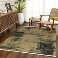 thumbnail image 4 of Yellow Abstract Area Rugs for Living Room Washable Rugs Boho Moroccan Area Rug Soft Neutral Geometric Bohemian Carpet Distressed Indoor Rug for Bedroom Dining Room Office Foldable Nonslip Rug, 4 of 9