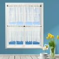 thumbnail image 3 of Lace Cafe Kitchen Ruffle Window Drape Valance Semi Transparent Voile Curtains Window Treatment, 3 of 8