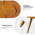 thumbnail image 5 of 23" Wooden End Table Set of 2 with Charging Station and Tray Modern End Table for Living Room Acorn, 5 of 8