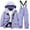 Purple, variant on Teen Snow Suit Girls Two-piece set Ski Suits Warm Jumpsuit Waterproof Windproof Coveralls Winter Snow Suits For Boys Size 10-12 Years