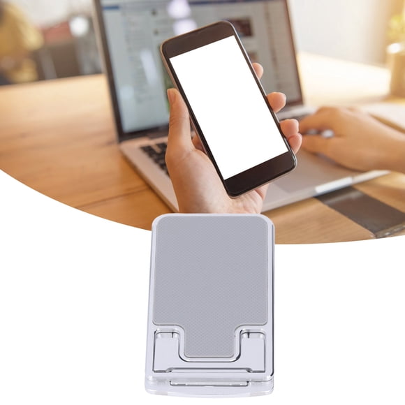 Soporte Para Teléfono Celular De Escritorio, Parte Inferior De Soporte Plegable De Aluminio Para Teléfono Con Soporte Para Teléfono De ángulo Flexible De Silicona