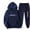 #12-navy lounge sets for women, variant on UPPADA Womens 2 Piece Sweatsuits Drawstring Hoodies and Sweatpants Dressy 2 Piece Set Tracksuit Trendy Fall Spring Long Sleeve Zip Up Sweatshirt and Jogger Outfit Dark Gray,L