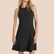thumbnail image 3 of Vestido de Verano Casual de Mujer de Color Sólido sin Mangas Diseño de Cuello Redondo, Vestido Cómodo de Poliéster Ligero, 3 of 8