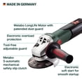 thumbnail image 3 of Amoladora angular Metabo 600562420 15-125 HT 13,5A 2800-9600 RPM, 3 of 7