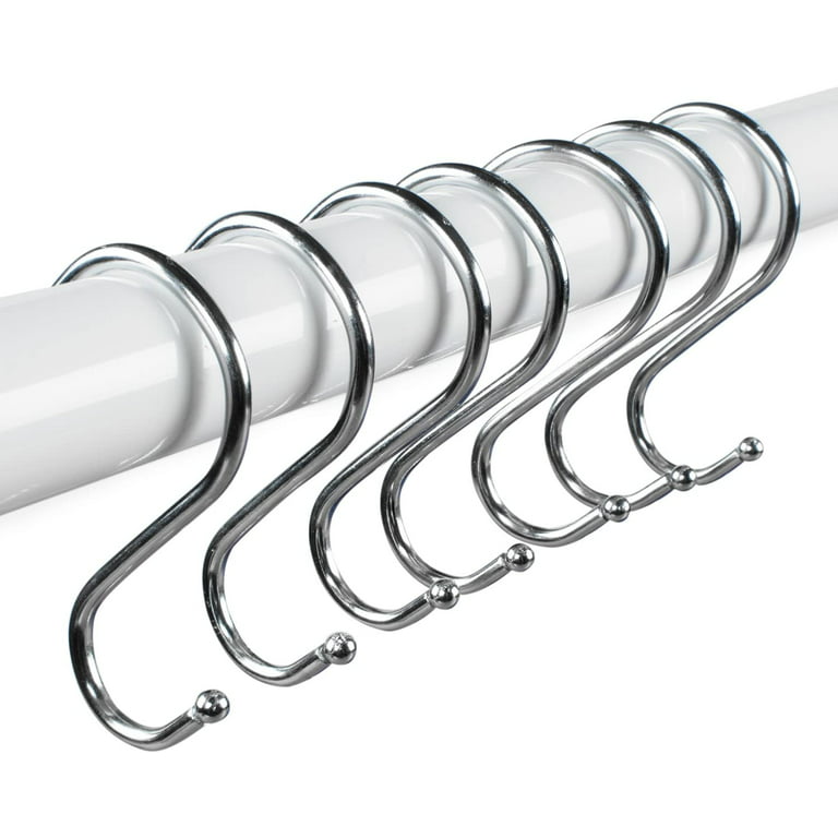 Happon 6 Pack 3.15 S Shaped Hooks Heavy Duty Stainless Steel Hanging Hooks  for Kitchen Bathroom Garden Silver 