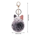 thumbnail image 3 of Mohdy Plush Pom-Pot Keychain Cat Keychain Black,Cute and Fashionable Keychain Bag Charming Car Keychain Toy Keyring Doll Toy Handmade Cat Plush Ball Keychain,Material:Plush, 3 of 4