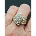 thumbnail image 2 of Baguette & Round Cut Diamond 14K Yellow Gold Finish Silver Engagement Wedding Cluster Ring, 2 of 6