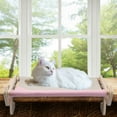 thumbnail image 1 of Perchero para Gatos en la Ventana Unique Bargains, Perchero para Gatos con Marco de Madera Resistente y Acero Inoxidable, Hamaca para Gatos en la Ventana Ajustable 17.52"x14.17"x6.3" Rosa, 1 of 7