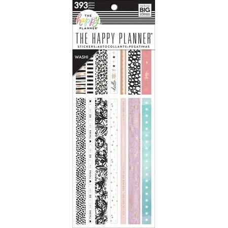 Happy Planner Washi Sticker Book-Pastels, 393/Pkg