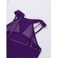 thumbnail image 4 of iiniim Girls Rhinestones Mock-Neck Figure Ice Skating Dress Gymnastic Ballet Dance Leotard Competition Costumes Purple 10, 4 of 7