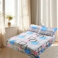 thumbnail image 4 of All Season Bedding Set 3PCS - Soft Microfiber Comforter & Pillowcases, Breathable Shrinkage & Fade Resistant, Classic Checkered Quilting, Twin/Full Size, Easy Care Machine Wash, 4 of 9