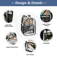 thumbnail image 4 of ALAZA Clear Backpack Tiger Abstract PVC Transparent BookBag, 4 of 7