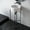 Matte Black, variant on Monaco 16.5" Round Console Sink, White Basin Matte Black Legs