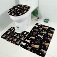 thumbnail image 2 of Dog Breeds Bathroom Rugs Sets 3 Piece,Toilet Cover Set,Absorbent Non Slip Bathroom Mats Sets with U-Shaped Contour Rug Toilet Rug Set, 2 of 5