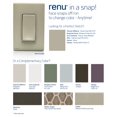 thumbnail image 3 of Placa de pared Leviton Renu de dos elementos, sin tornillos, a presión, madera ahumada, 3 of 3