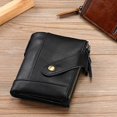 thumbnail image 2 of Vintage Men Leather Wallet Large Capacity Front Pocket Credit Card Holder RFID Blocking Bifold Wallet Practical Gift Brown, 2 of 4