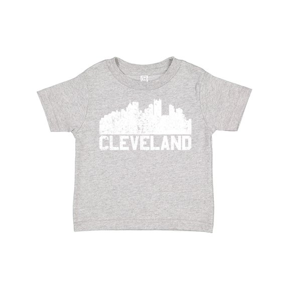 Inktastic Cleveland Skyline Grunge White Boys or Girls Toddler T-Shirt