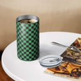 thumbnail image 3 of 20oz Coffee Tumblers Green and Black Checkerboard Pattern Stainless Steel Vacuum Insulated Travel Tumbler Coffee Cups Mug with Lid and Straw with Cleaning Brush for Cold & Hot Drinks, 3 of 5