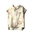 thumbnail image 2 of Beige Womens Blouses Cute Tops for Women Collar Non Sleeve Linen Shirts Plus Size Floral Blouses Casual Summer Clothes Summer Tops for Women, 2 of 4