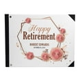 thumbnail image 1 of Darling Souvenir White Floral Frame Hardbound Cover Personalized Printed Retirement PartyGuestbookMemory Messagebook-9 x 12 Inches, 1 of 5