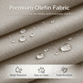 thumbnail image 6 of 24 x 24 in Outdoor Olefin Patio Cushion Set with Back Pillows, 6 in Thick, Water-Resistant, Set of 3, Beige, 6 of 8