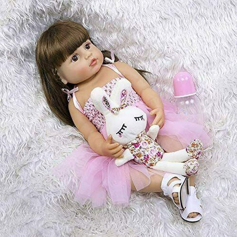Super Bebe Reborn de Cabelos Longos 100% Silicone  Reborn toddler girl,  Reborn toddler dolls, Toddler dolls