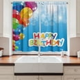 thumbnail image 2 of Ambesonne Colorful Kitchen Curtains, Vibrant Balloons Sky, 55"x39", Multicolor, 2 of 3