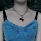 thumbnail image 2 of Collar creativo de cereza negra estilo hip-hop con cadena para clavícula y colgante para el cuello., 2 of 5