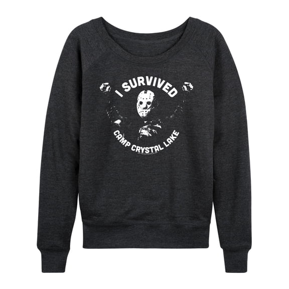 Friday the 13th - I Survived Camp Crystal Lake - Women's Lightweight French Terry Pullover