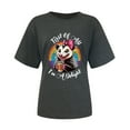 thumbnail image 4 of YDLCAFD Chemises à Manches Courtes pour Femmes Noir Mode Femmes Drôle Mignon Imprimé Décontracté Col Rond T-Shirt Manches Courtes Hauts, 4 of 4