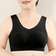 thumbnail image 4 of Bigersell Comfy Bras New Ladies Seamless Comfortable No Underwire Breathable Gathering Bra Woman Underwear Racerback Bra Style F-167 Black 3XL, 4 of 7
