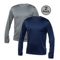 thumbnail image 1 of Blank Activewear Lot de 2 T-Shirts à Manches Longues pour Hommes, Tissu de Performance à Séchage Rapide, 1 of 3