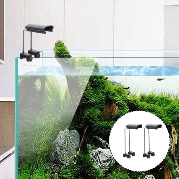 Supvox 2Pcs Adjustable Fish Tank Light Bracket Grey Plastic Lamp Holder for Aquatic Plants