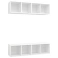 thumbnail image 3 of vidaXL Wall-mounted TV Cabinets 2 pcs White Engineered Wood, 3 of 46