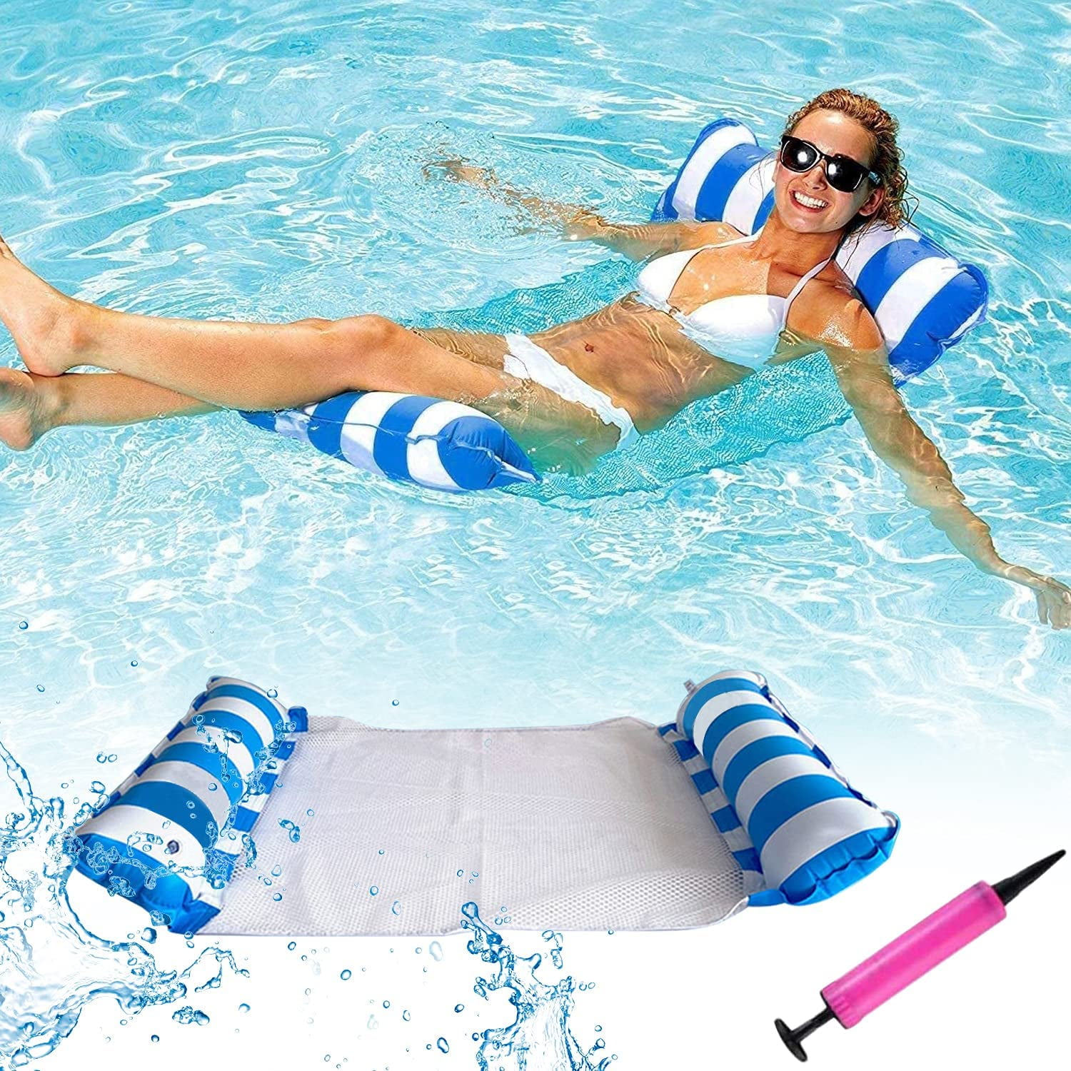 Water Hammock Reclining Floating Pool Chair Water Hammock, Pool