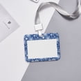 thumbnail image 6 of Naloa whiet Snowflake blue background Card Badge Holder Work Badge Sleeve for Office, School, Factory, ID Credit Cards, Driver Licenses and Passes, 6 of 7