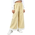 thumbnail image 2 of Swuxness Toddler Wide Leg Full Length Pants Stripe Elastic Waist Thin Summer Casual Fashion Wear, 2 of 4