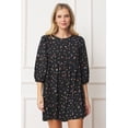 thumbnail image 3 of Abstract Dots Bishop Sleeve Babydoll Dress | 2 Colors | S-3X, 3 of 14
