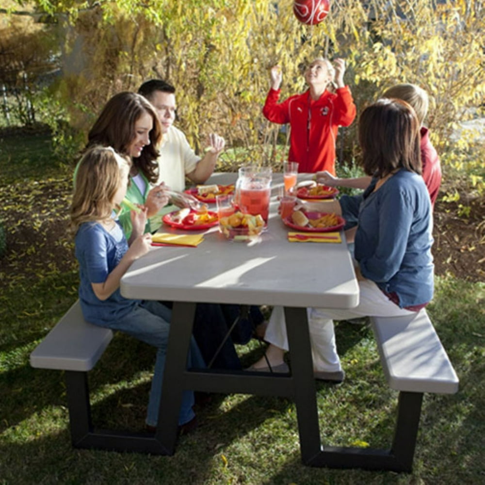 Lifetime Plastic 6 Foot WFrame Folding Picnic Table