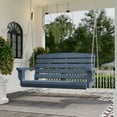 thumbnail image 3 of Wildridge Classic Porch Swing, Patriot Blue - Outdoor Weather Resistant Recycled Plastic Furniture for Patio, 3 of 4