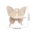 thumbnail image 3 of Wall Shelf, Butterfly Shaped Wooden Wall Mounted Shelf, Bohemian Home Decor, Plant Stand for Living Room, Bedroom, Study, Multi Functional Storage Rack, Creative Wall Organizer for Home Decoration, 3 of 8