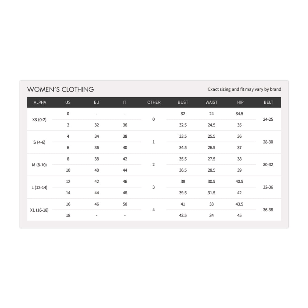nightway dress size chart